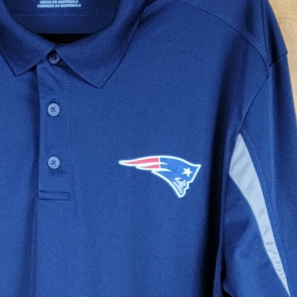 Men's NFL Team Apparel TX3 Cool Navy New England Patriots Polo Shirt - XL - Picture 3 of 5